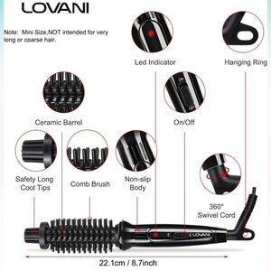 Lovani Mini Curling Iron Brush new in box